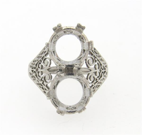 Platinum Two Stone Ring Setting (1 of 4)