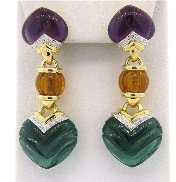 Diane Von Furstenberg 18k Gold Diamond Gemstone (1 of 4)