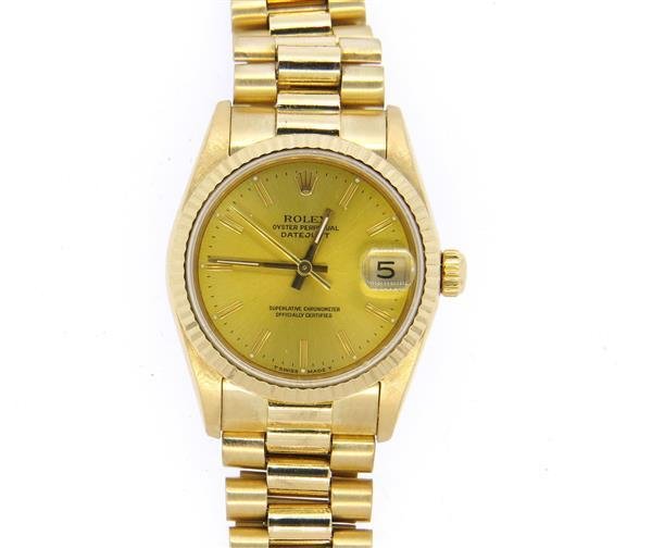 Rolex  Datejust 18k Gold Midsize Watch 68278 (1 of 4)