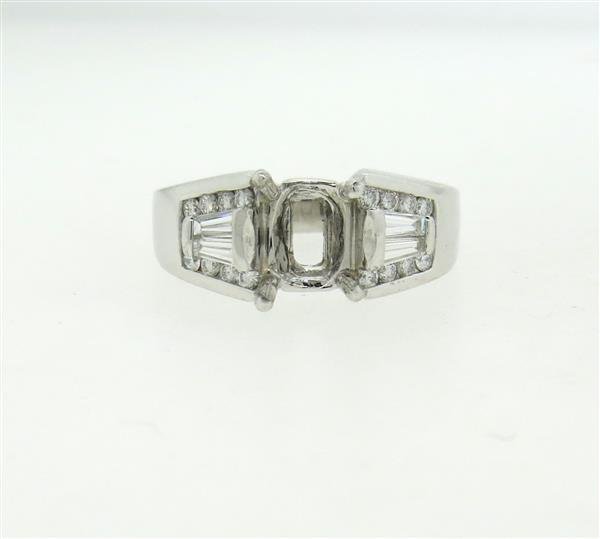 Large A.Jaffy Platinum Diamond Engagement Ring Setting (1 of 2)