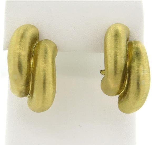 Large Mario Buccellati 18k Gold Torchon Earrings (1 of 5)