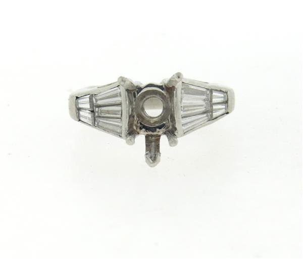 Platinum 1.00ctw Diamond Engagement Ring Setting (1 of 1)