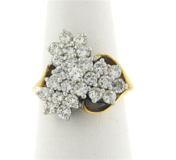 14k Gold 1.60ctw Diamond Cluster Ring (1 of 3)
