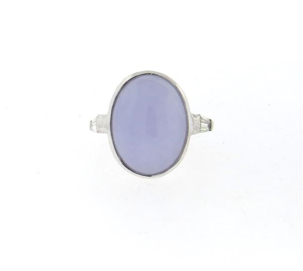 14k Gold Lavender Jade Diamond Ring (1 of 3)