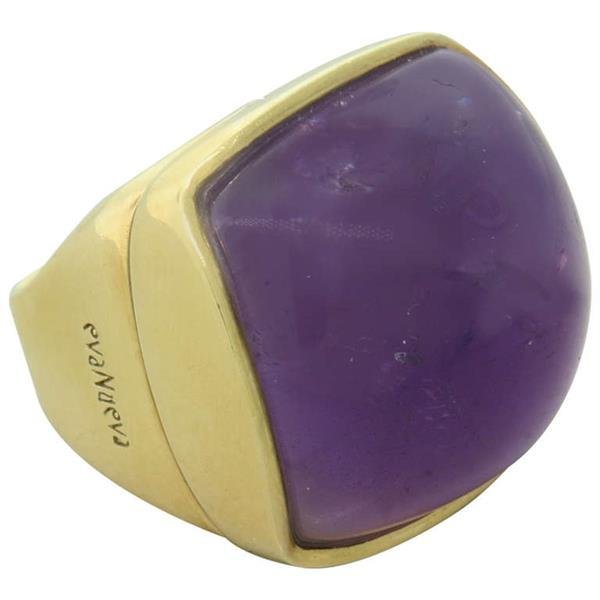 Eva Nueva 18k Gold Amethyst Cocktail Ring (1 of 3)