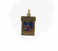 Italy  Antique 1814 18k Gold Enamel Pendant (1 of 3)