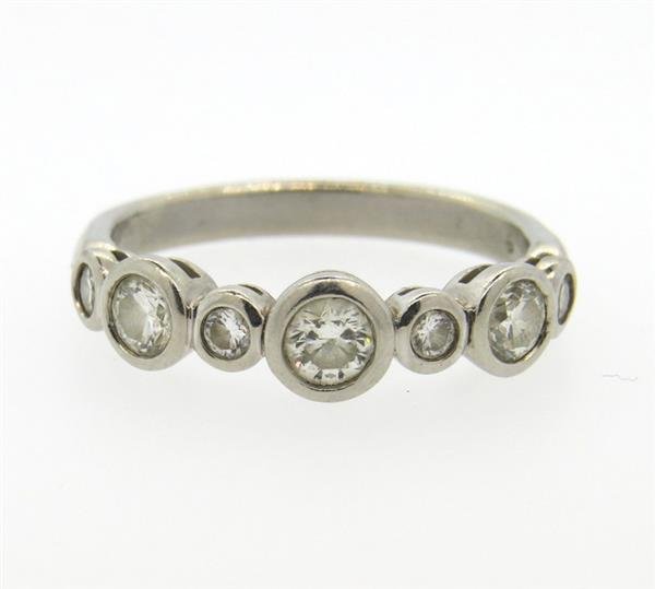 Platinum Diamond Half Band Wedding Ring (1 of 3)