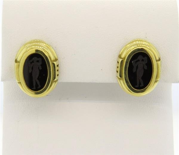 Kieselstein Cord 18k Gold Intaglio Earrings (1 of 4)