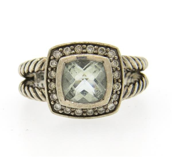 David Yurman Sterling Silver Prasiolite Diamond Albion (1 of 4)