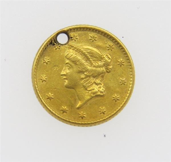 1853 Liberty 1 Dollar Gold US Coin (1 of 2)