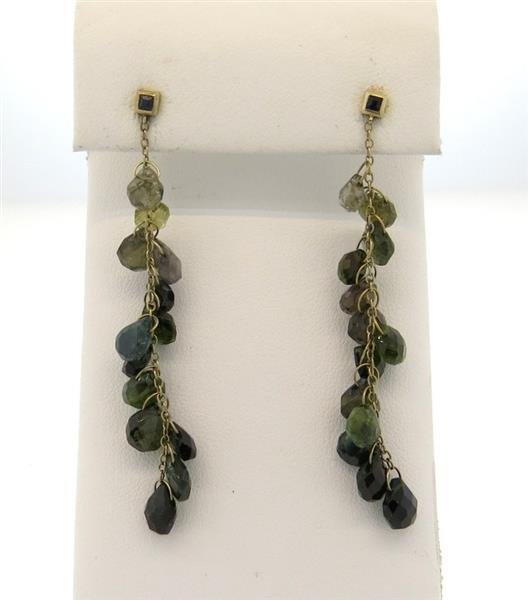 H. Stern 18K Gold Tourmaline Dangle Earrings (1 of 4)