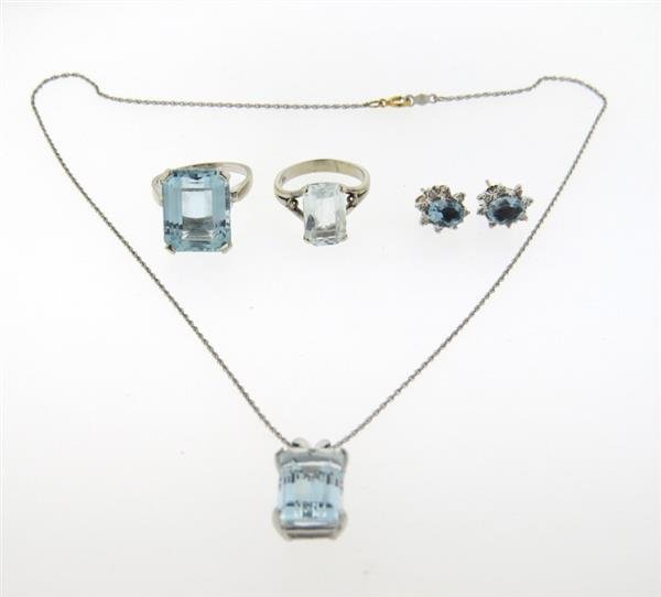 14k Gold Aquamarine Diamond Jewelry Lot (1 of 4)