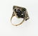 Antique 14K Gold Silver Diamond Ruby Emerald Ring - 3