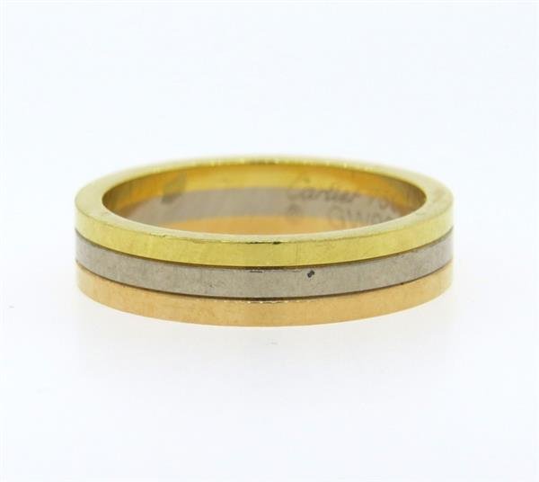 Cartier 18K Tri Color Gold Band Ring (1 of 2)