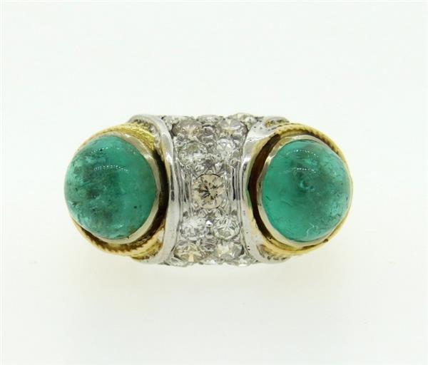 Vintage 14K Gold Diamond Emerald  Ring (1 of 5)