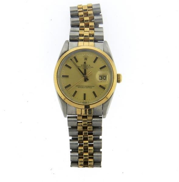 Rolex Oyster Date Steel 18k Gold Watch ref 15003 (1 of 4)