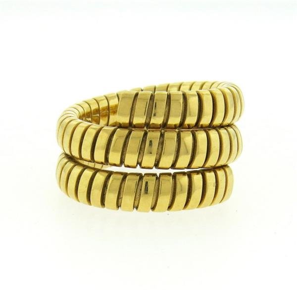 Bulgari Bvlgari Tubogas 18K Gold  Snake Ring (1 of 5)