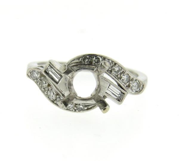 Platinum Diamond Engagement Ring Mounting (1 of 3)