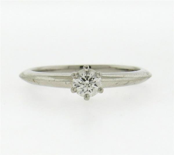 Tiffany & Co. Platinum 0.23ct Diamond Engagement (1 of 5)