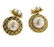 Mid Century Large 14k Gold Pearl Cufflinks