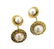 Mid Century Large 14k Gold Pearl Cufflinks - 3