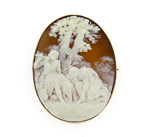 Antique Gold Fine  Cameo Brooch Pin (1 of 3)