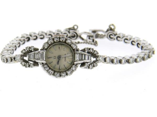 Omega Platinum Diamond Lady's Watch (1 of 6)