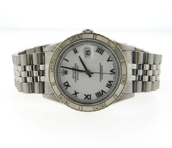 Rolex Datejust Steel White Roman Dial Watch 16264 (1 of 6)