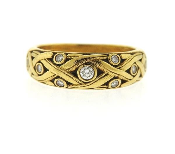 Alex Sepkus 18k Gold Diamond Vine Half Band Ring (1 of 3)