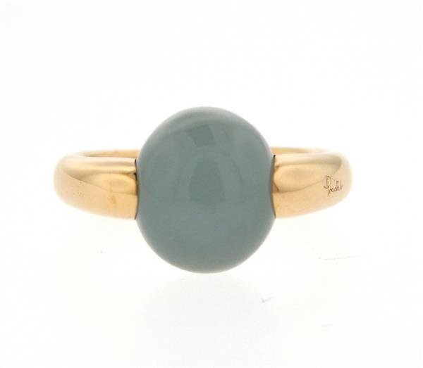 Pomellato Luna Milky Quartz 18k Gold Ring (1 of 3)