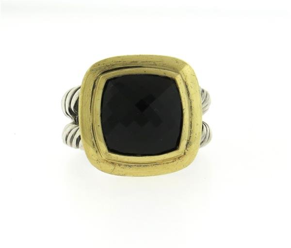 David Yurman 18k Gold Sterling Onyx Albion Ring (1 of 5)