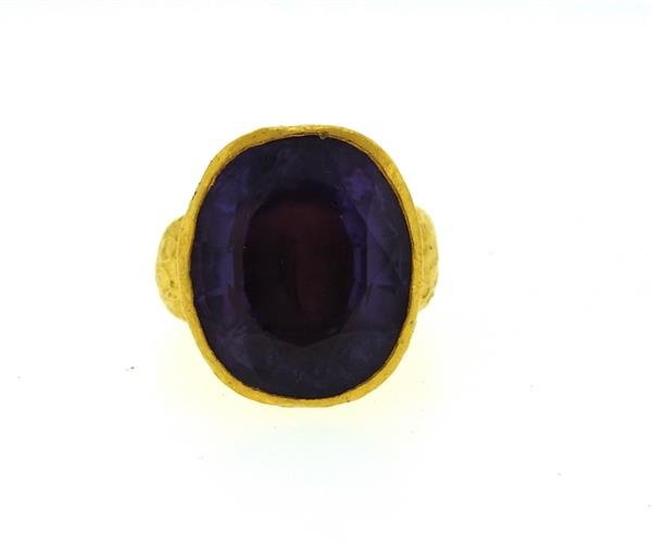 ARA 24k Gold Amethyst Large Ring (1 of 5)