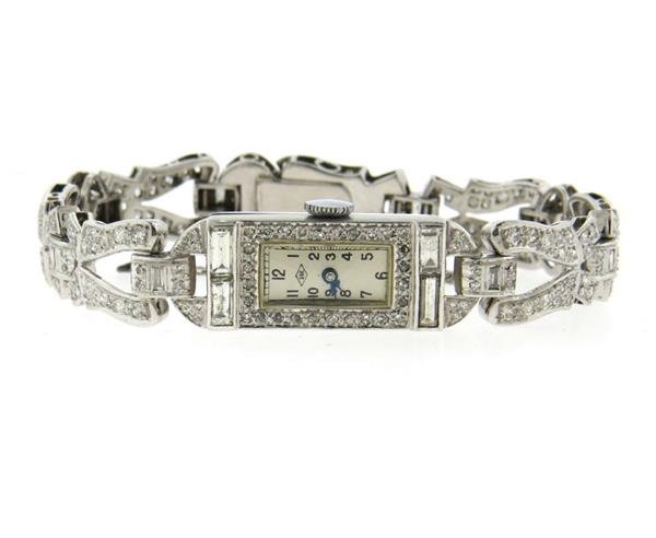 Art Deco Platinum Diamond Lady's Watch (1 of 5)
