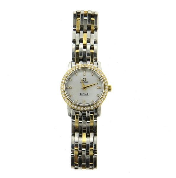 Omega De Ville Prestige Gold Steel Diamond MOP Dial (1 of 4)