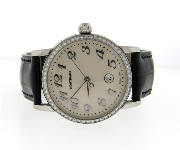 Montblanc Meisterstuck Stainless Steel Diamond Watch (1 of 6)