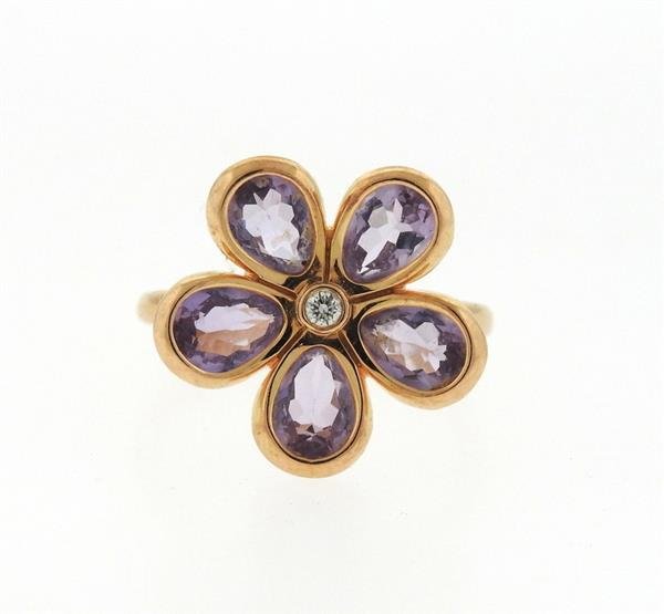 Tiffany & Co. Sparklers Flower 18K Gold Amethyst (1 of 4)