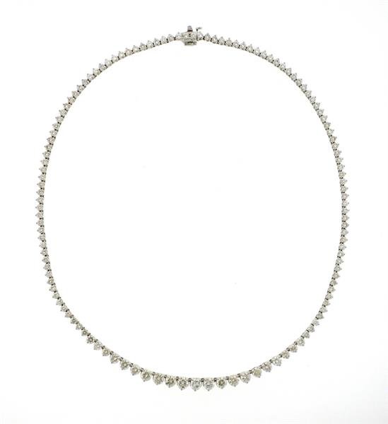 18K Gold 11.90ctw Diamond Riviera Necklace (1 of 4)
