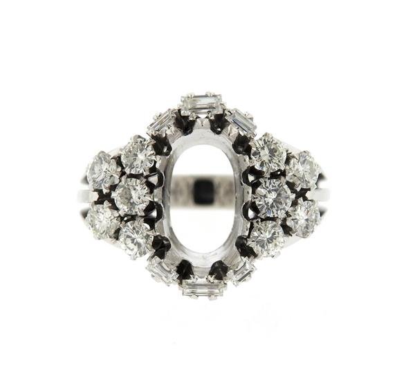 European 18K Gold Diamond Ring Mounting (1 of 3)