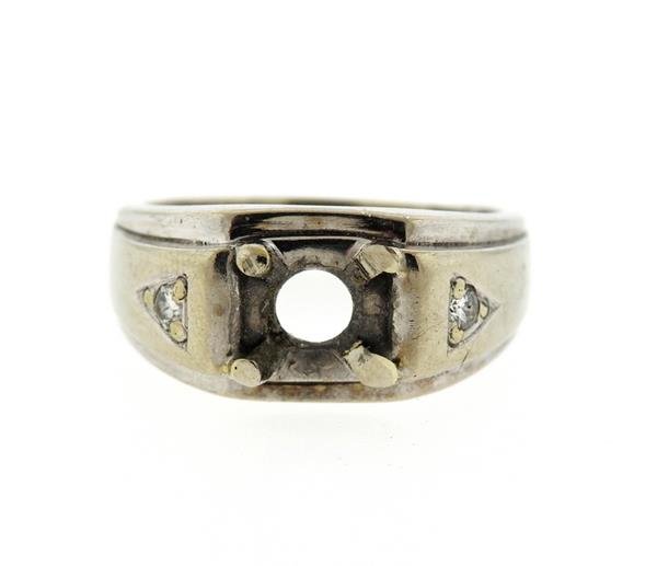 14K Gold Diamond Men's Ring Mounting (1 of 3)