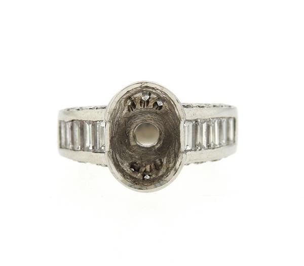 Platinum 1.75ctw Diamond Engagement Ring Mounting (1 of 4)