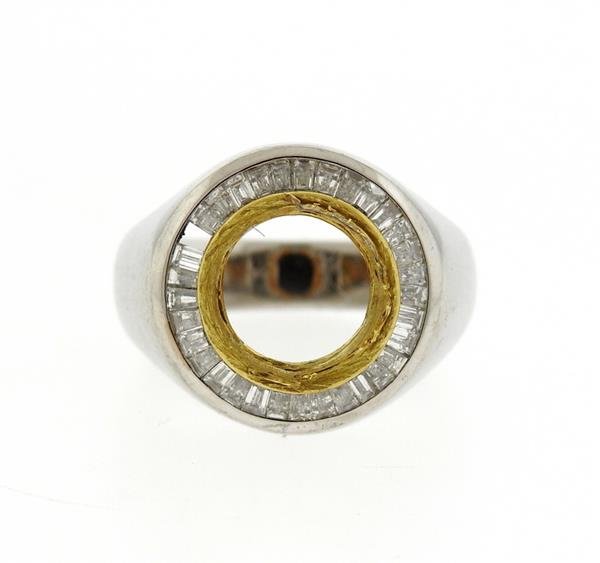 Platinum 18K Gold 2.00ctw Diamond Ring Mounting (1 of 4)