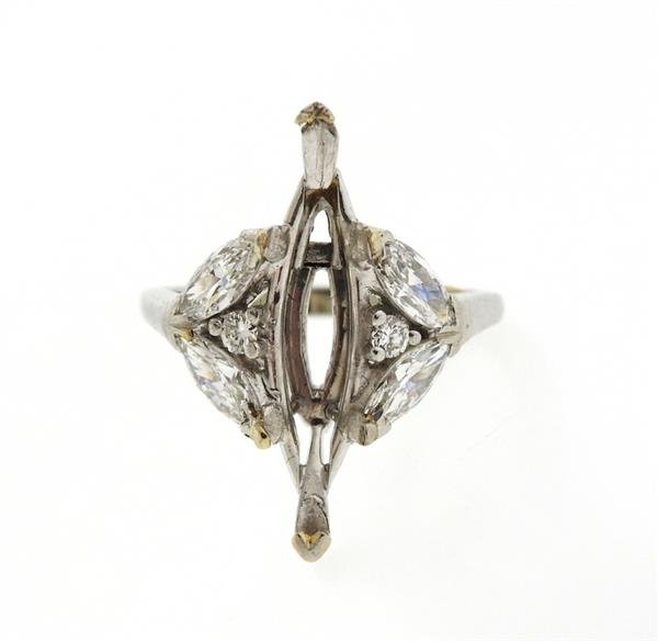 Platinum 1.00ctw Diamond Engagement Ring Mounting (1 of 3)