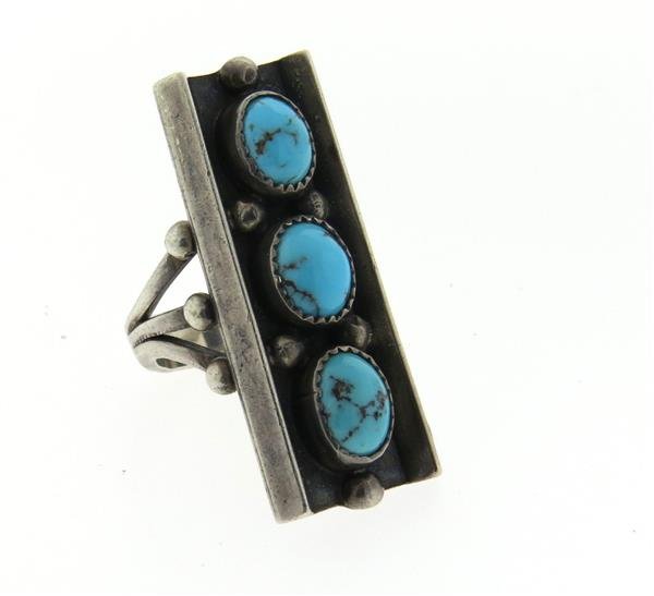 Native American Sam Lovato Santo Domingo Turquoise Ring (1 of 4)