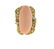 Vintage 18k Gold Angel Skin Coral Diamond Ring