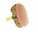Vintage 18k Gold Angel Skin Coral Diamond Ring - 2