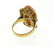 Vintage 18k Gold Angel Skin Coral Diamond Ring - 3