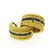David Yurman Thoroughbred 18K Gold Sapphire Hoop