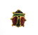 Italian 18K Gold Enamel Lady Bug Brooch Pin