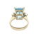 14K Gold 8.5ct Aquamarine Diamond Ring - 3
