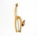 18K Gold Chrysoprase Cat Brooch Pin - 2